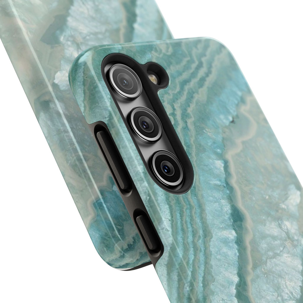 Geode Teal Tough Phone Case — Protective Crystal Agate Design