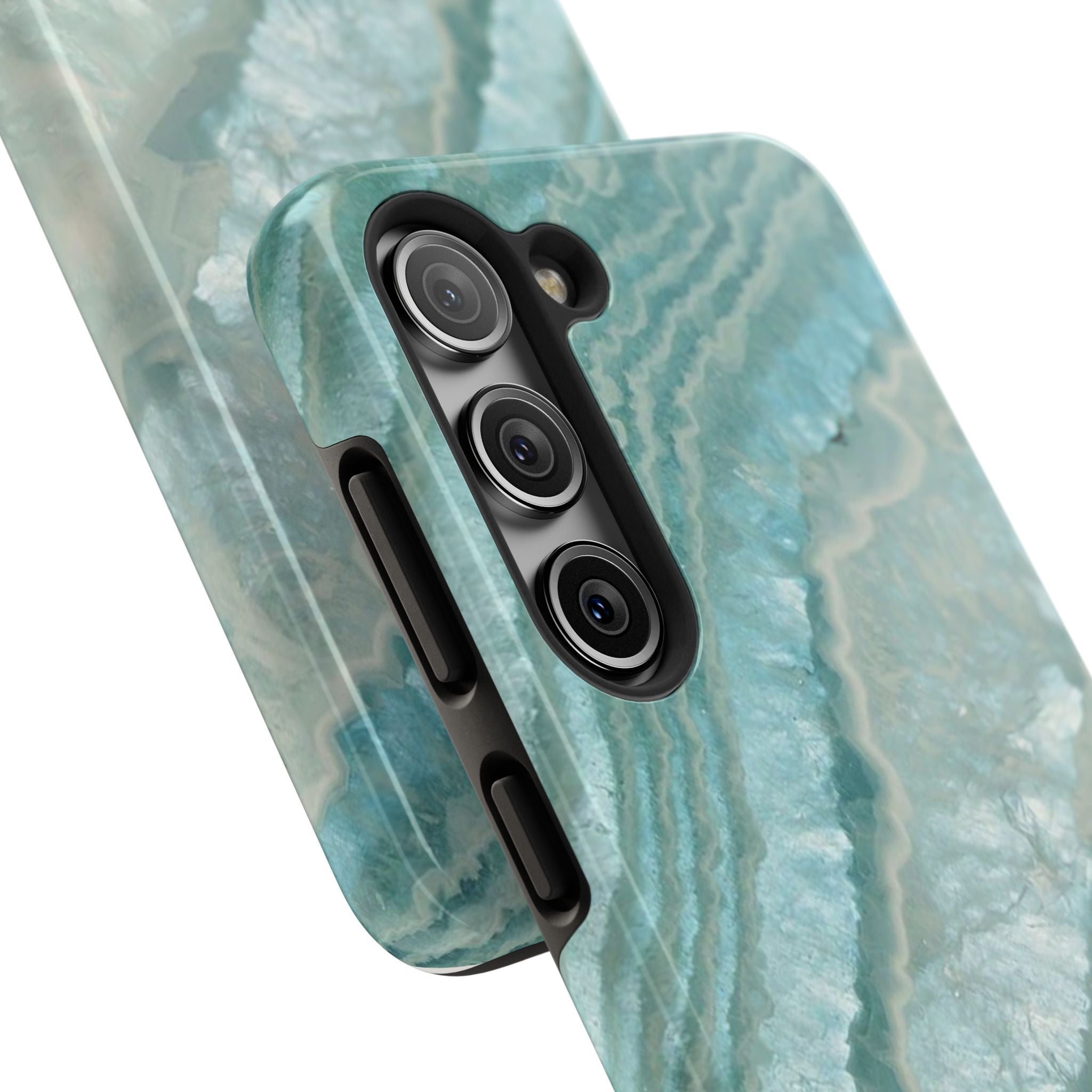 Geode Teal Tough Phone Case — Protective Crystal Agate Design