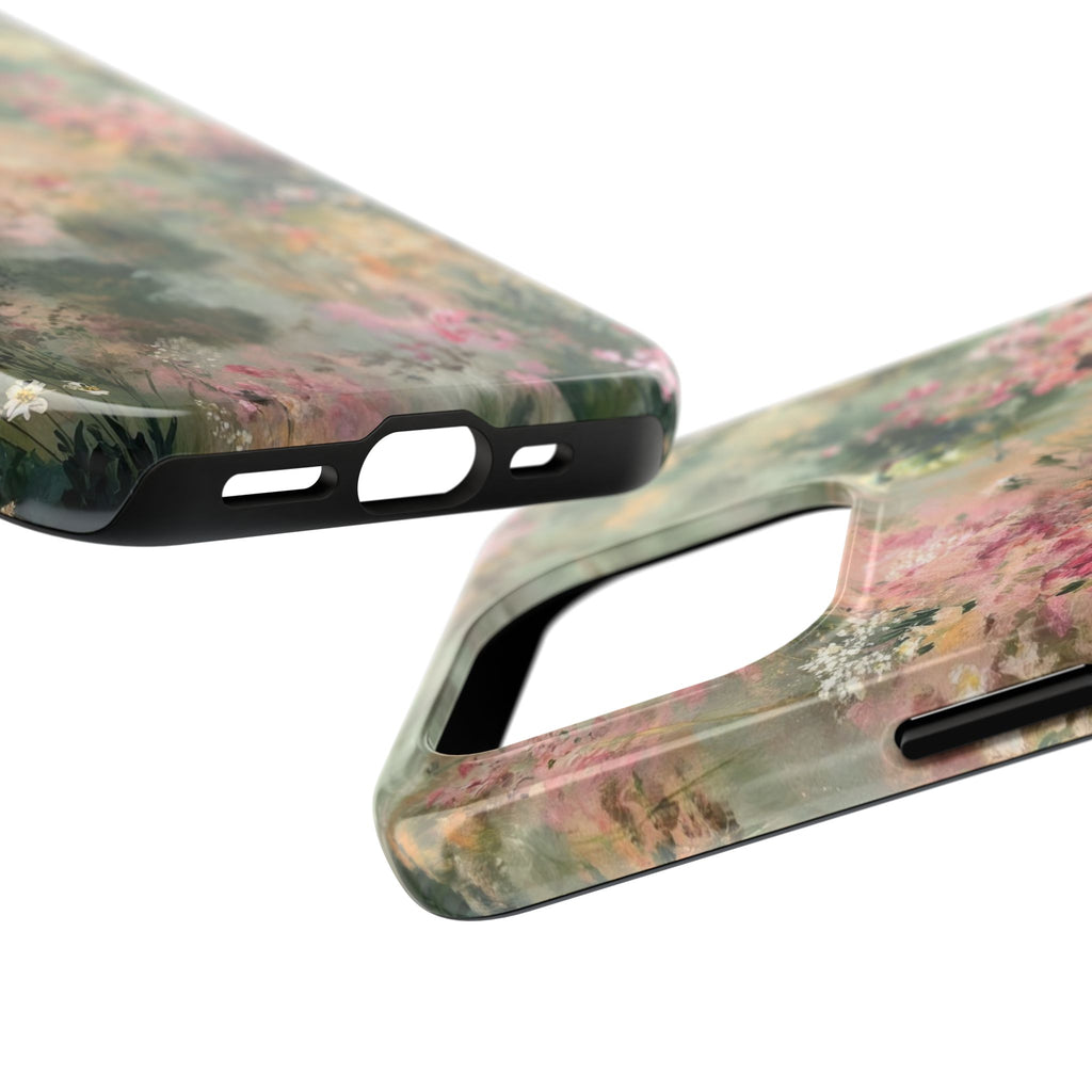Floral Meadow Tough Phone Case — Watercolor Wildflower Protective Cover