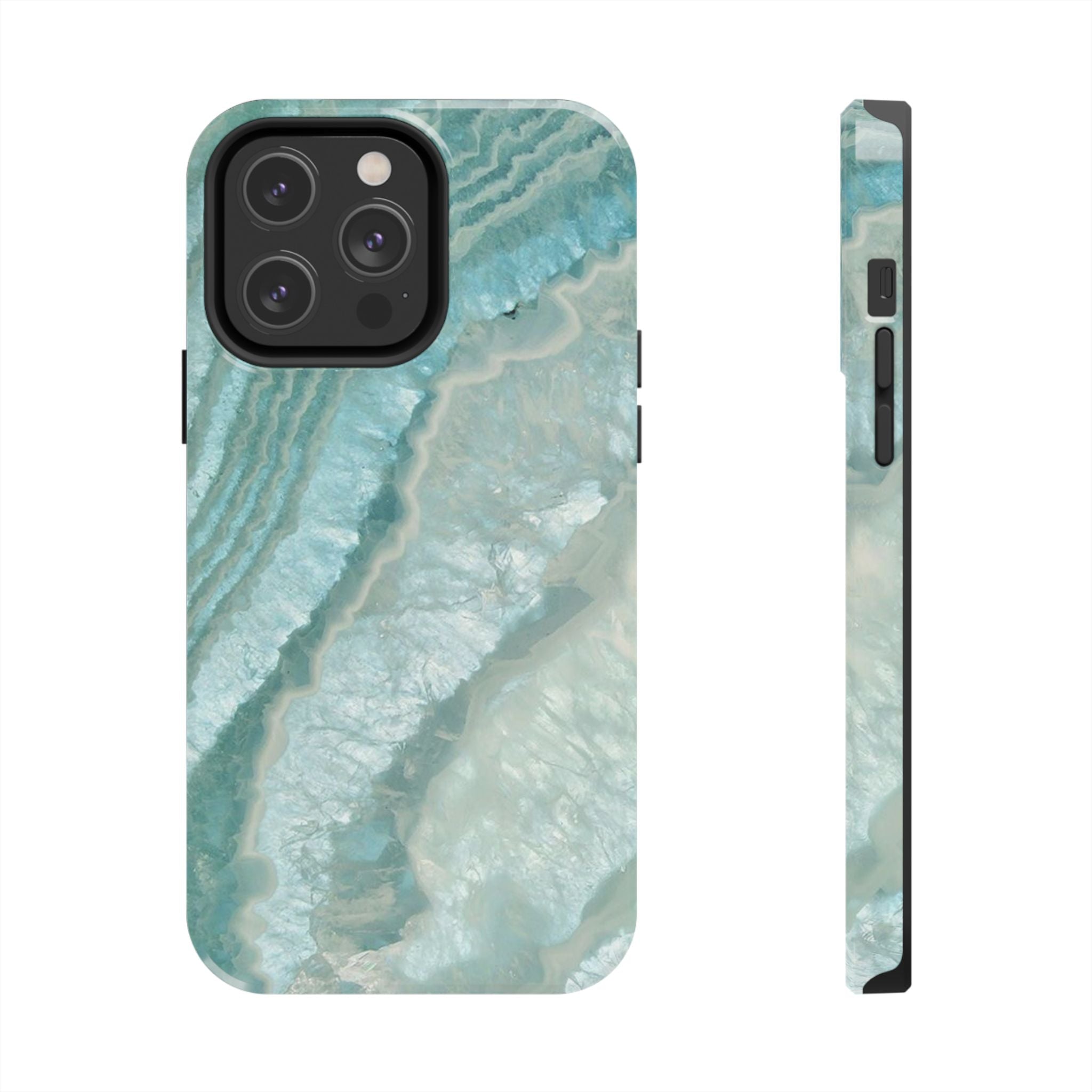 Geode Teal Tough Phone Case — Protective Crystal Agate Design