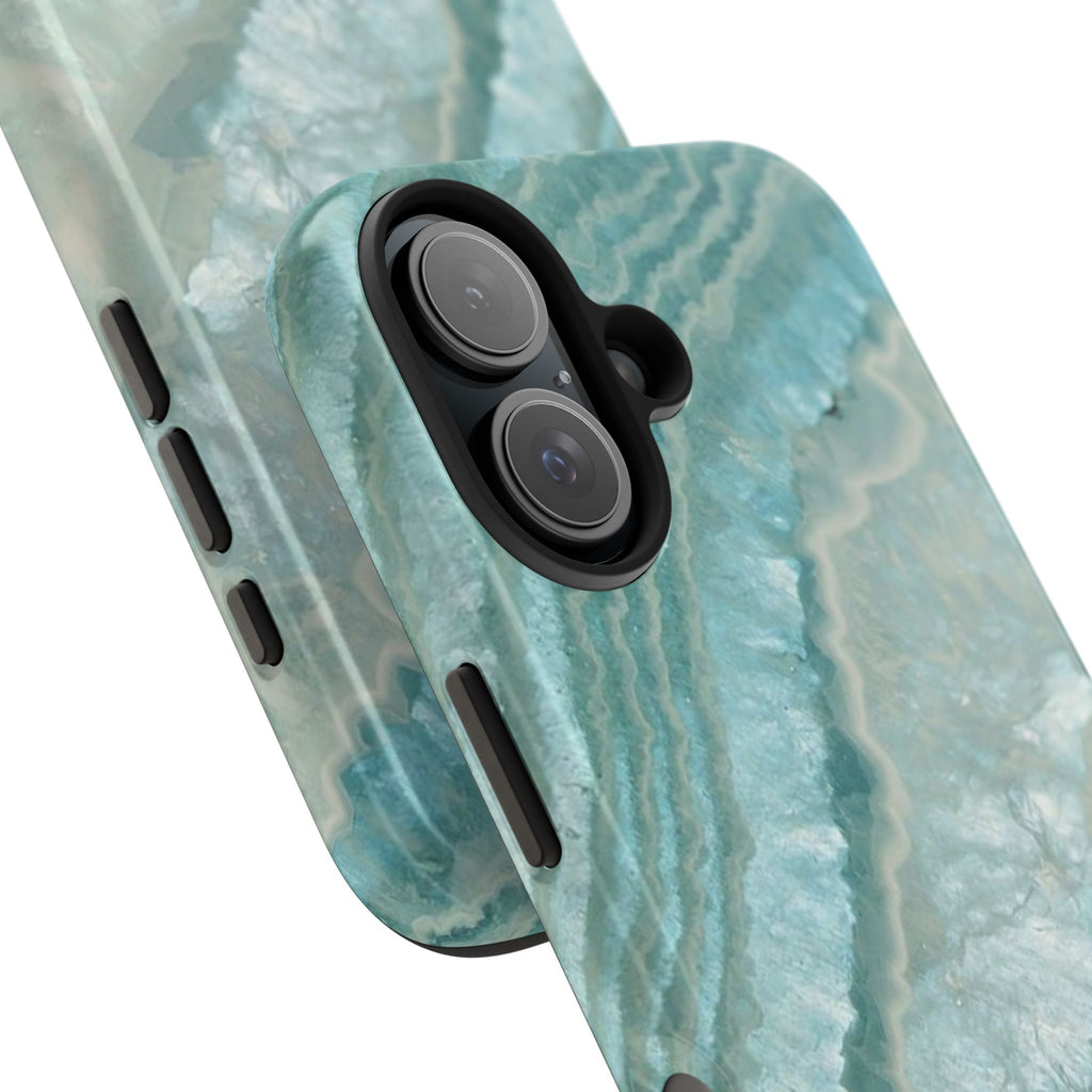 Geode Teal Tough Phone Case — Protective Crystal Agate Design