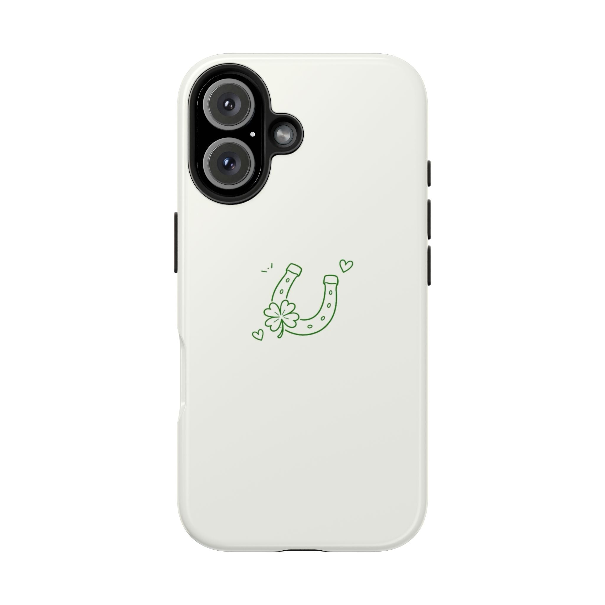 Lucky Clover Horseshoe Tough Phone Case — Minimal St. Patrick’s Day Protection