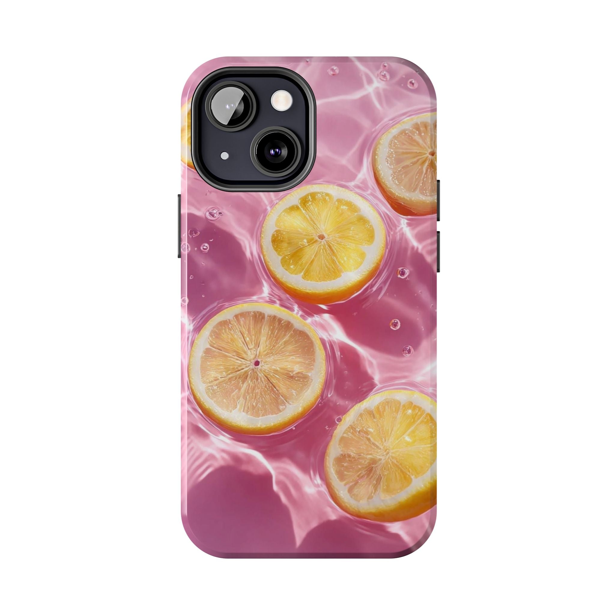 Tough Phone Case — Pink Citrus Lemon Swim Design